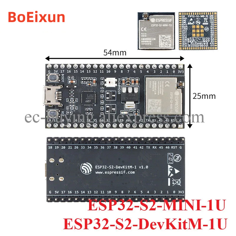 Esp32 S2 - ESP32-S2-DevKitM-1U Placa de Desenvolvimento ESP32 ESP32-S2