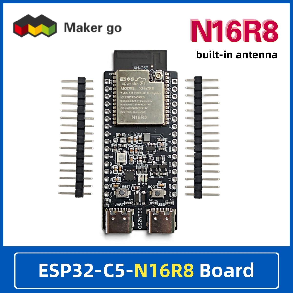 Esp32 Uart Module - Placa de Desenvolvimento ESP32-C5-N16R8 Wi-Fi 6