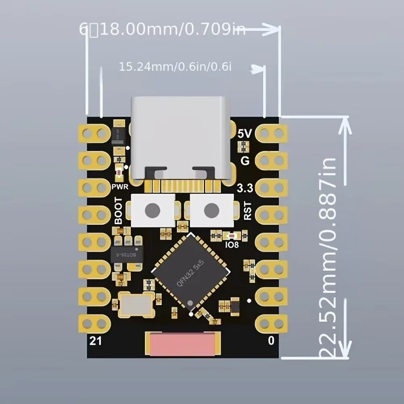 Placa de desenvolvimento ESP32 - Esp32 C3 avaliação e preço